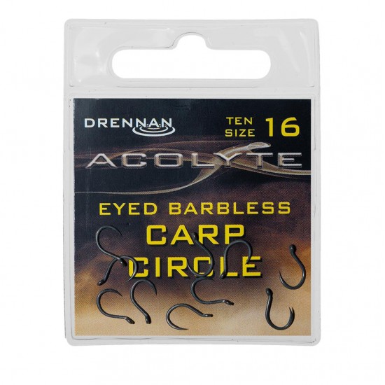 Carlige Drennan - Acolyte Carp Circle Barbless Nr. 16 Carlige Drennan - Acolyte Carp Circle Barbless Nr. 16